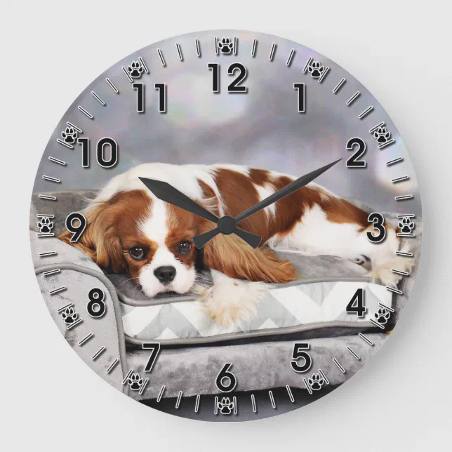 Cavalier King Charles Spaniel - Remington Large Clock 