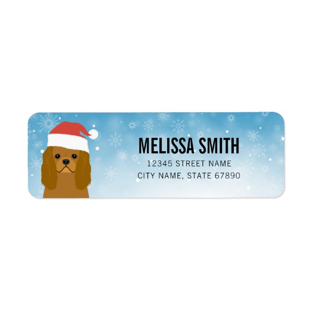 Cavalier King Charles Spaniel Return Address Label (Front)