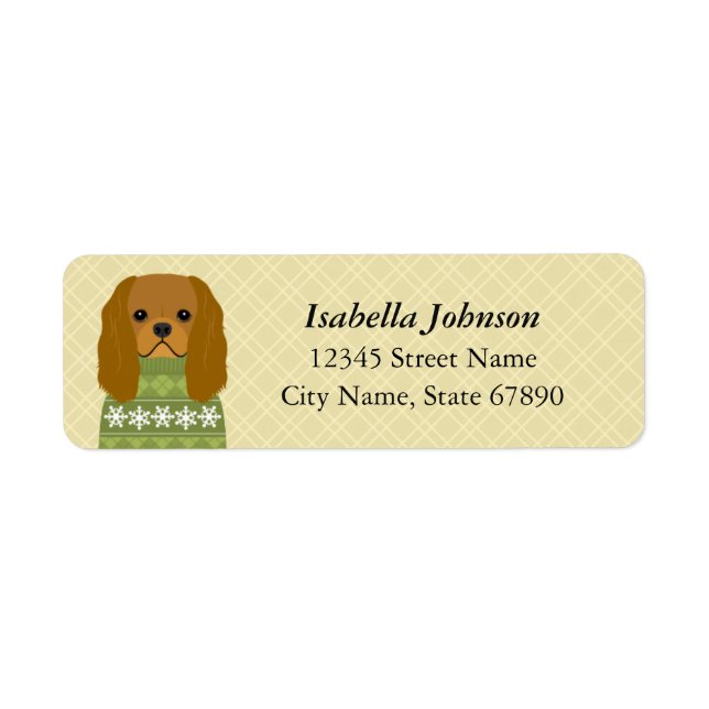 Cavalier King Charles Spaniel Return Address Label (Front)