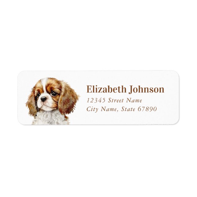 Cavalier King Charles Spaniel Return Address Label (Front)