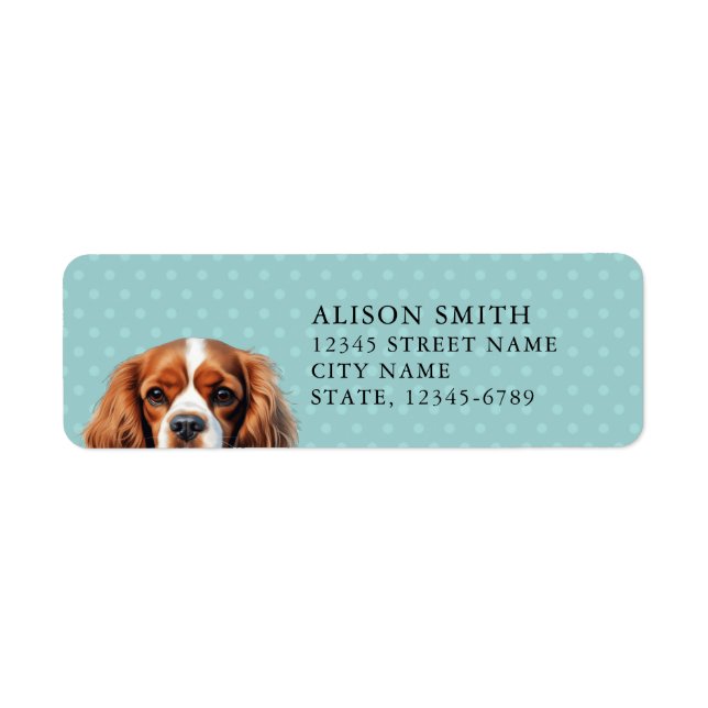 Cavalier King Charles Spaniel Return Address Label (Front)