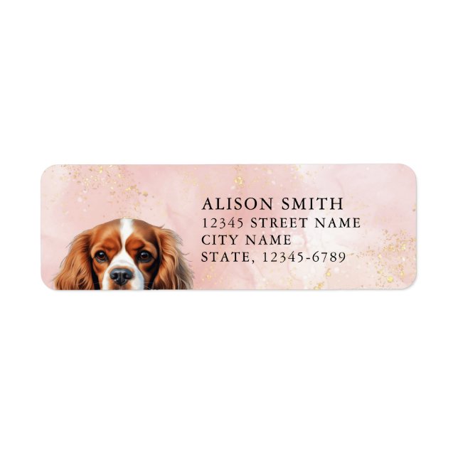 Cavalier King Charles Spaniel Return Address Label (Front)