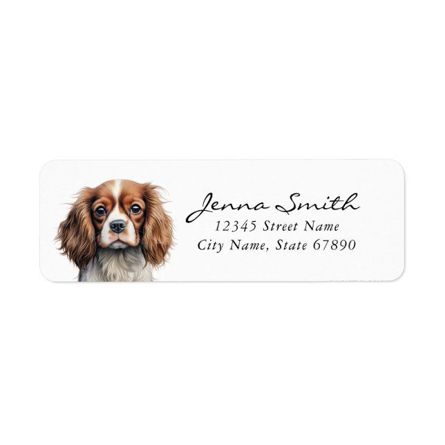 Cavalier King Charles Spaniel Return Address Label (Front)