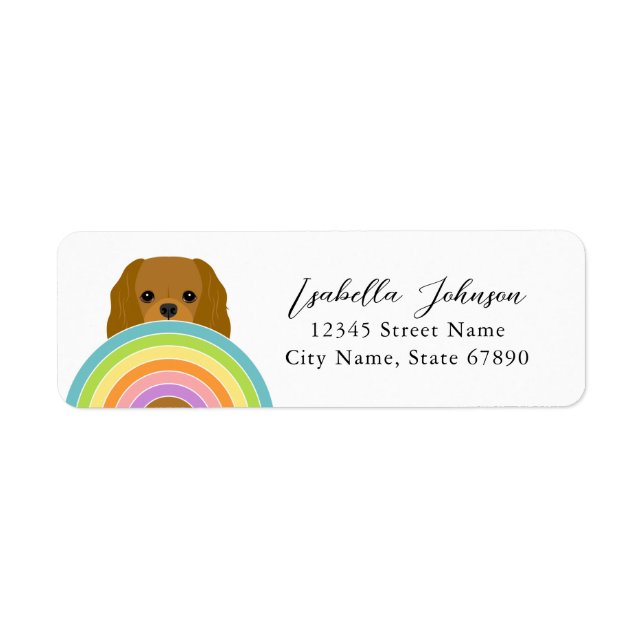 Cavalier King Charles Spaniel Return Address Label (Front)