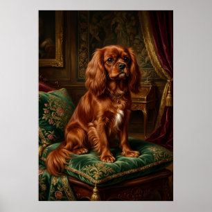 Cavalier King Charles Spaniel Royal Baroque Portra Poster