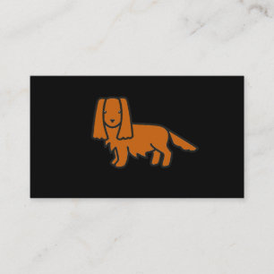 cavalier king charles spaniel ruby cartoon business card