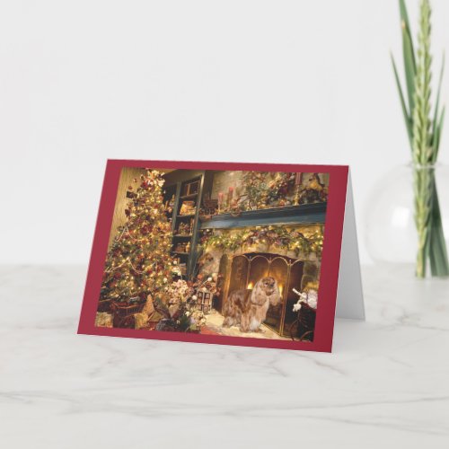 Cavalier King Charles Spaniel Ruby Christmas Card