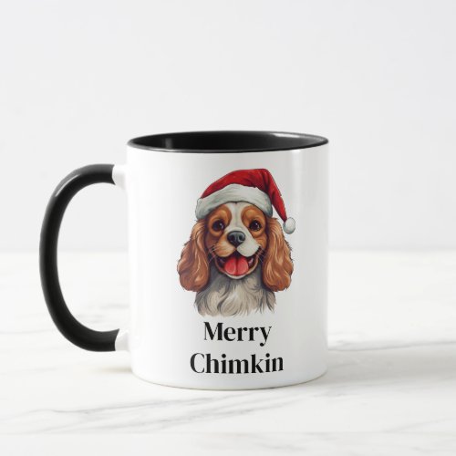 Cavalier King Charles Spaniel Santa Hat Christmas Mug