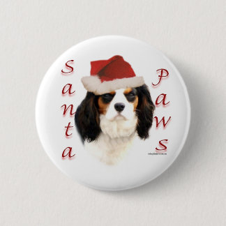 Cavalier King Charles Spaniel Santa Paws Button