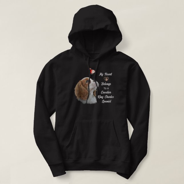 Cavalier King Charles Spaniel Shirt, dog mom, dad Hoodie (Design Front)