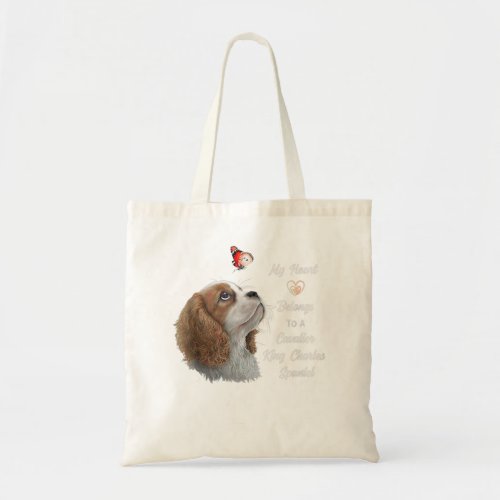 Cavalier King Charles Spaniel Shirt dog mom dad  Tote Bag