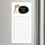Cavalier King Charles Spaniel Shopping List  Magnetic Notepad<br><div class="desc">Adorable things to fetch Cavalier King Charles Spaniel dog with a black chalkboard frame personalized with your name.</div>