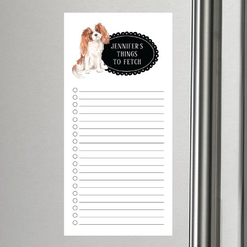 Cavalier King Charles Spaniel Shopping List  Magnetic Notepad