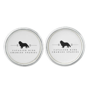 Cavalier King Charles Spaniel silhouette -1- Cufflinks