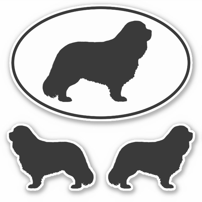 Cavalier King Charles Spaniel Silhouettes Stickers (Front)