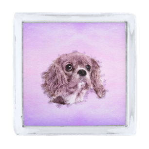 Cavalier King Charles Spaniel Silver Finish Lapel Pin