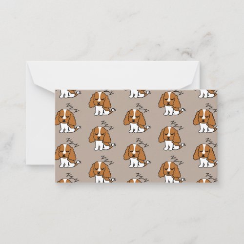 Cavalier King Charles Spaniel Sleeping Dog ZZZ Pet Note Card