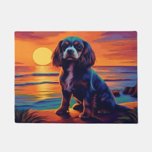 Cavalier King Charles Spaniel Sunset / Sunrise Doormat