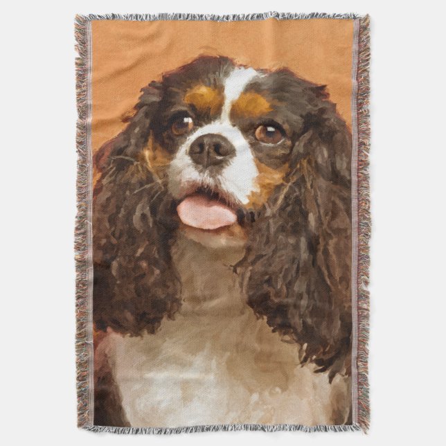 Cavalier King Charles Spaniel Throw Blanket (Front Vertical)