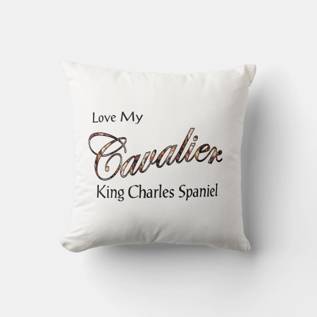 Cavalier King Charles Spaniel Throw Pillow (Front)
