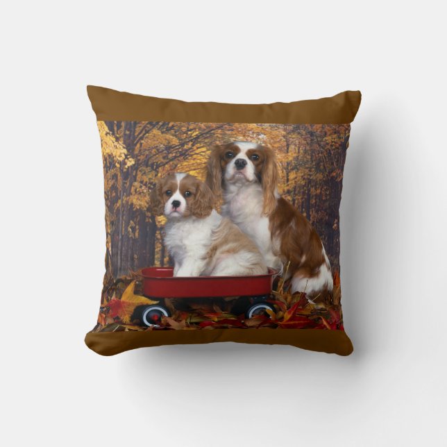 Cavalier King Charles Spaniel Throw Pillow (Front)