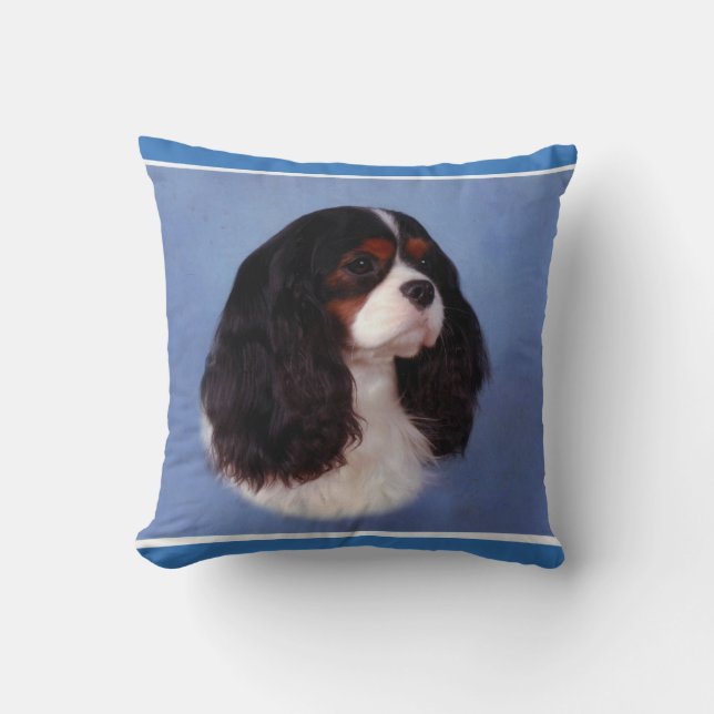 Cavalier King Charles Spaniel Throw Pillow (Front)