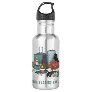 Cavalier King Charles Spaniel Travel Design Stainless Steel Water Bottle