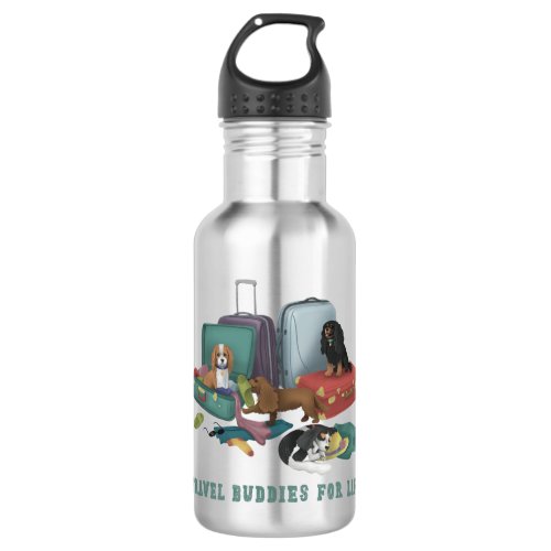 Cavalier King Charles Spaniel Travel Design Stainless Steel Water Bottle