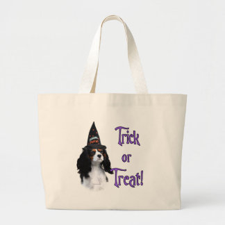 Cavalier King Charles Spaniel Trick Large Tote Bag