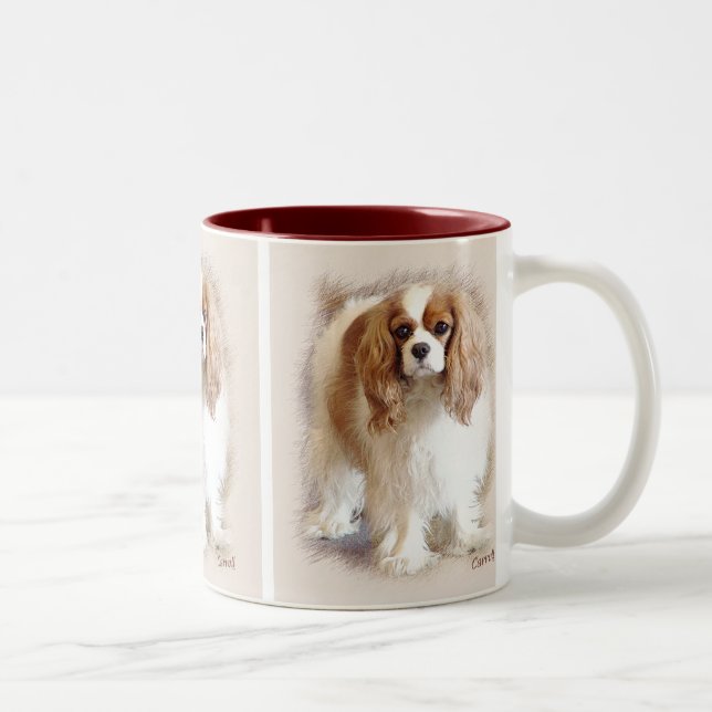 Cavalier King Charles Spaniel Two-Tone Coffee Mug (Right)