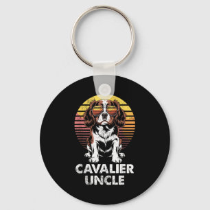 Cavalier King Charles Spaniel Uncle Vintage Dog Ow Keychain