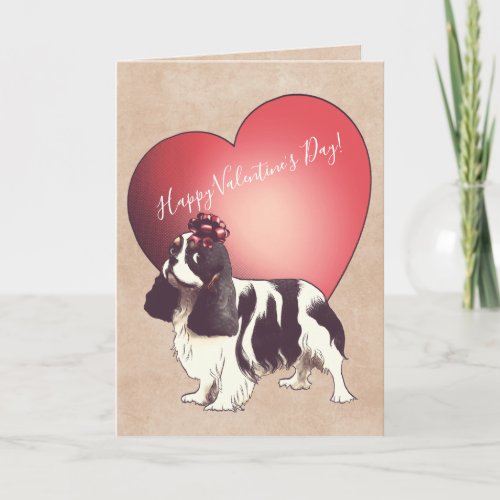 Cavalier King Charles Spaniel Valentines Day Card