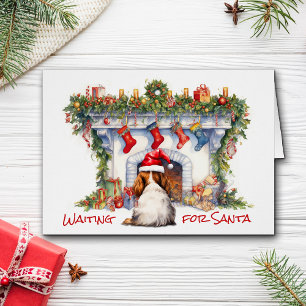 Cavalier King Charles Spaniel Wait for Santa Cards