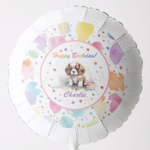 Cavalier King Charles Spaniel Watercolor Balloon