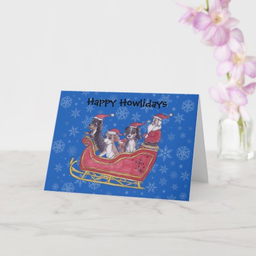 Cavalier King Charles Spaniel Winter Holiday  Card