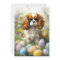 Cavalier King Charles Spaniel with Easter Eggs