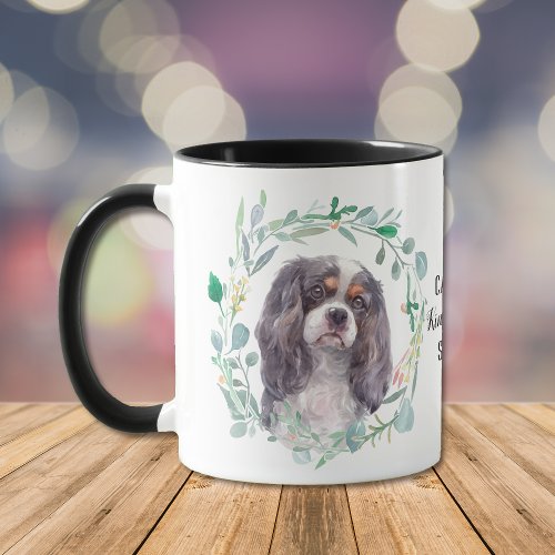 Cavalier King Charles Spaniel Wreath Coffee Mug