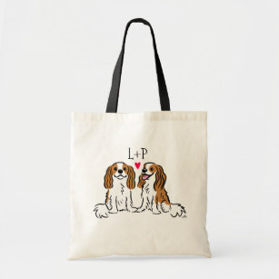 Cavalier King Charles Spaniels Dogs with Your Text Tote Bag