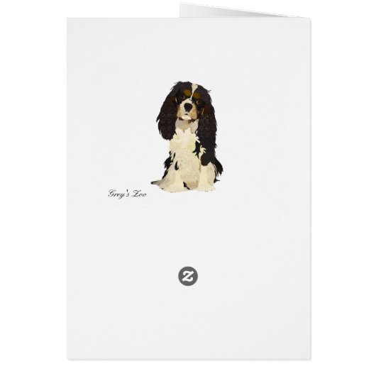 Cavalier King Charles Spaniels Love Card (Back)