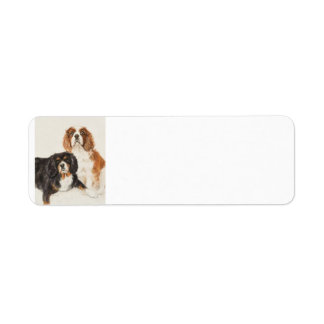 Cavalier King Charles Spaniels painting Label