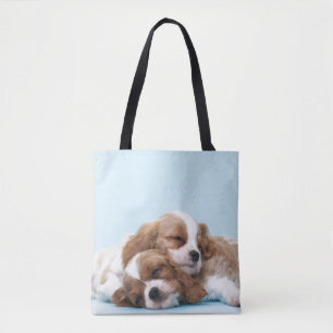 Cavalier King Charles Spaniels Sleeping Tote Bag