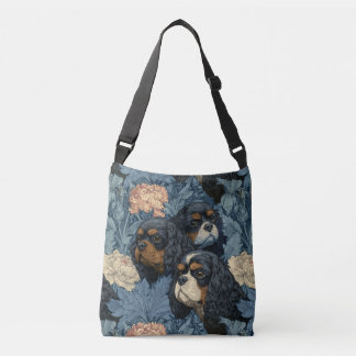 Cavalier King Charles Spaniels Victorian Garden Crossbody Bag