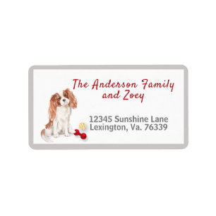 Cavalier King Charles Toys Home Return Address Label