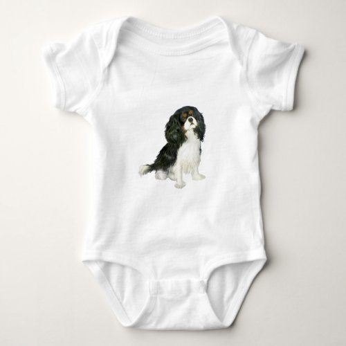 Cavalier King Charles _ Tri Colored Baby Bodysuit