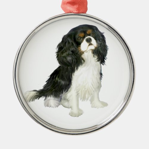 Cavalier King Charles _ Tri Colored Metal Ornament