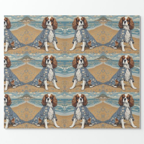 Cavalier King Charles wrapping paper 