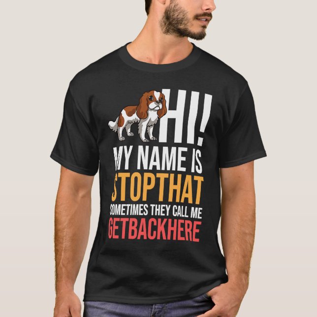 Cavalier King Charlies Spaniel Dog Puppies Owner T-Shirt (Front)
