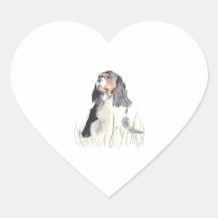 Cavalier King Cute Heart Sticker