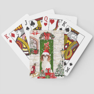 Cavalier King Dog Christmas Poker Cards