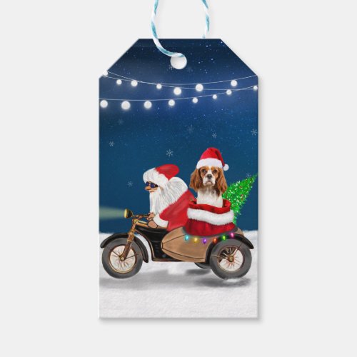 Cavalier King Dog Christmas Santa Claus  Gift Tags